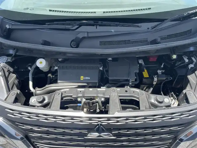 三菱 ｅＫクロススペース G プラスエディション 滋賀県 2021(令3)年 1.9万km アメジストブラック 純正9インチナビ（BT/フルセグ/CD/DVD/USB)/全方位カメラ/両側電動スライドドア/ダウンヒルアシスト/シートヒーター/アイドリングストップ/衝突軽減ブレーキ/レーンキープアシスト/LEDヘッドライト/フォグライト/クリアランスソナー/革巻きステアリング/ステアリングスイッチ/スマートキー