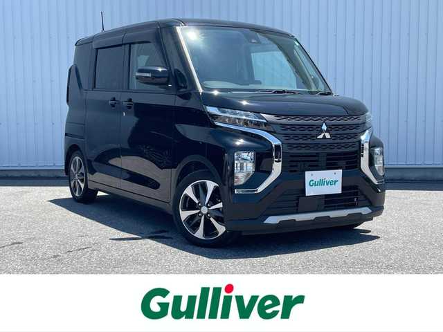 三菱 ｅＫクロススペース G プラスエディション 滋賀県 2021(令3)年 1.9万km アメジストブラック 純正9インチナビ（BT/フルセグ/CD/DVD/USB)/全方位カメラ/両側電動スライドドア/ダウンヒルアシスト/シートヒーター/アイドリングストップ/衝突軽減ブレーキ/レーンキープアシスト/LEDヘッドライト/フォグライト/クリアランスソナー/革巻きステアリング/ステアリングスイッチ/スマートキー