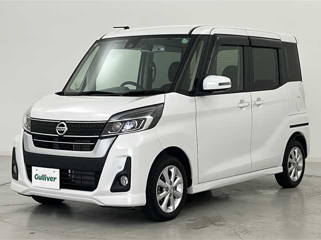 日産 デイズ ルークス ハイウェイスター Xターボ 宮城県 2019(令1)年 5.1万km ホワイトパール 禁煙車/エマージェンシーブレーキ/車線逸脱警報/オートハイビーム/純正SDナビ/CD.DVD.SD.BT/フルセグTV/アラウンドビューモニター/片側パワースライドドア/LEDヘッドライト/フォグランプ/純正ドライブレコーダー/ETC/アイドリングストップ/横滑り防止機能/ステアリングスイッチ/プッシュスタート/スマートキー/純正14インチAW/純正フロアマッド/ロールサンシェード/シートバックテーブル
