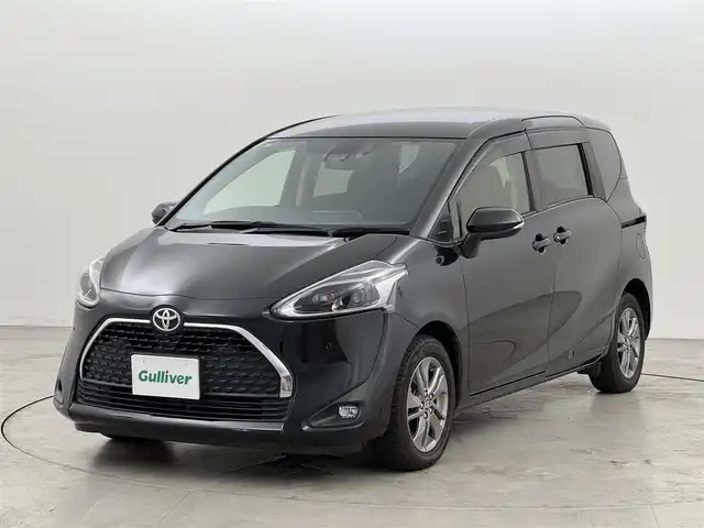 トヨタ シエンタ ファンベースG 福岡県 2019(令1)年 4.7万km ブラックマイカ 純正９型ナビ（フルセグＴＶ）　/バックカメラ　/ビルトインＥＴＣ　/純正前方ドライブレコーダー　/コーナーセンサー　/衝突被害軽減ブレーキ　/レーンキープ　/アクセル踏み間違い防止　/両側電動スライドドア　/純正１５インチＡＷ　/ＬＥＤヘッドライト