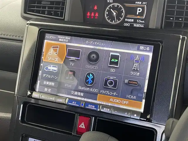 ダイハツ トール G 埼玉県 2023(令5)年 1万km ファイアークォーツレッドM スマートアシスト　ＡＬＰＩＮＥ９インチナビ　パノラマモニター　ドライブレコーダ　ＨＤＭＩ　両側パワースライドドア　純正アルミホイール　スマートキー　オートライト　ＬＥＤヘッドライト　地デジフルセグ