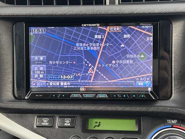 トヨタ アクア S 愛知県 2012(平24)年 7.9万km コバルトブルーメタリック モデリスタエアロ/7インチHDDナビ/（フルセグTV/Bluetooth/音楽録音）/ETC/スマートキー/LEDヘッドライトライト/・ヘッドランプクリーナー/・フロントフォグランプ/プライバシーガラス/ファブリックシート/シートリフター/デジタルメーター/オートエアコン/社外15インチアルミホイール