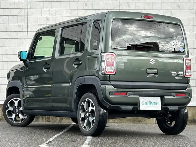 スズキ ハスラー HYBRID X 新潟県 2020(令2)年 4.6万km クールカーキPM 衝突軽減/全方位カメラ/純正ナビ/(AM/FM/CD/DVD/BT/フルセグ)/ETC/アイドリングストップ/コーナーセンサー/シートヒーター/革巻きステアリング/ステアリングスイッチ/AUTOライト/LEDヘッドライト/フォグランプ/横滑り防止/プッシュスタート/スマートキー