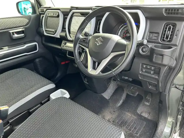 スズキ ハスラー HYBRID X 新潟県 2020(令2)年 4.6万km クールカーキPM 衝突軽減/全方位カメラ/純正ナビ/(AM/FM/CD/DVD/BT/フルセグ)/ETC/アイドリングストップ/コーナーセンサー/シートヒーター/革巻きステアリング/ステアリングスイッチ/AUTOライト/LEDヘッドライト/フォグランプ/横滑り防止/プッシュスタート/スマートキー