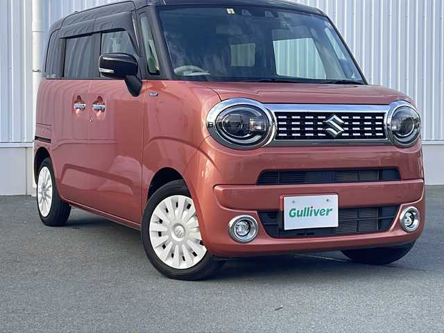 スズキ ワゴンＲ スマイル HYBRID X 三重県 2023(令5)年 3万km コーラルオレンジメタリック/アーバンブラウン2トーン 純正８インチＳＤナビ/両側パワースライドドア/バックカメラ/ドラレコ/シートヒーター/レーンキープアシスト/TRC/アイドリングストップ/衝突軽減ブレーキ/USB給電/LED/プッシュスタート/スマートキー2本/フロアマット/フルセグTV.CD.DVD.BT.SD