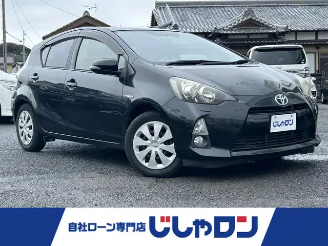 トヨタ アクア G 宮崎県 2012(平24)年 9.5万km ブラックマイカ /ナビ(NHZN-W61G)//TV/CD/DVD/Bluetooth//バックカメラ//ETC//オートライト//フォグライト//純正フロアマット//ドアバイザー//プッシュスタート//電格ウィンカーミラー//ステアリングスイッチ
