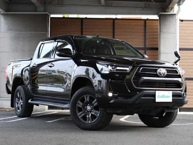 トヨタ ハイラックス Z 愛知県 2021(令3)年 4.7万km アティチュードブラックマイカ スマートキー＆プッシュスタート/純正SDナビ/ワンセグTV/CD/Bluetoothオーディオ/バックカメラ/ETC/社外トノカバー（三つ折りタイプ）/JAOSフロントコイル（純正あり）/純正LEDヘッドランプ/純正LEDフォグランプ/純正17インチアルミホイール/プリクラッシュセーフティ/レーンデパーチャーアラート/クリアランスソナー/レーダークルーズコントロール/ダウンヒルアシストコントロール/アクセサリーソケット/リアデフロック/車両取説/ナビ取説/新車時保証書/スペアキーあり