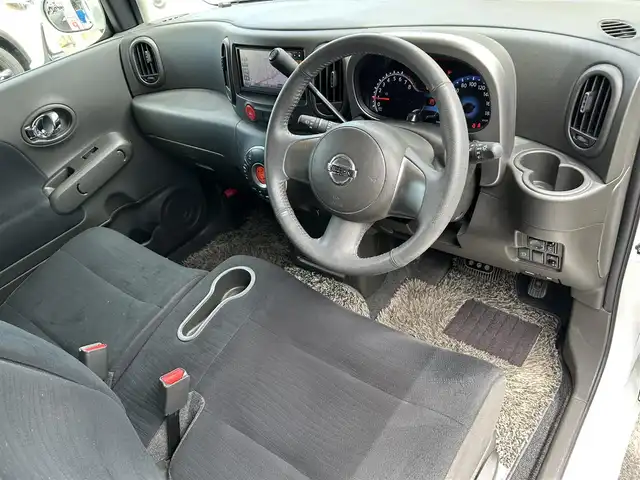 日産 キューブ 15X Vセレクション 愛知県 2014(平26)年 5.8万km ブリリアントホワイトパール 純正ナビ/Bluetooth/フルセグテレビ(B-CASカード欠品）/ビルトインETC/オートライト/プッシュスタート/電格ミラー/ドアバイザー/取説、保証書、スペアキー/実走行57000KM台/アイドリングストップ