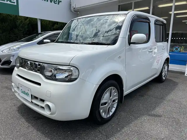 日産 キューブ 15X Vセレクション 愛知県 2014(平26)年 5.8万km ブリリアントホワイトパール 純正ナビ/Bluetooth/フルセグテレビ/ビルトインETC/オートライト/プッシュスタート/電格ミラー/ドアバイザー/取説、保証書、スペアキー