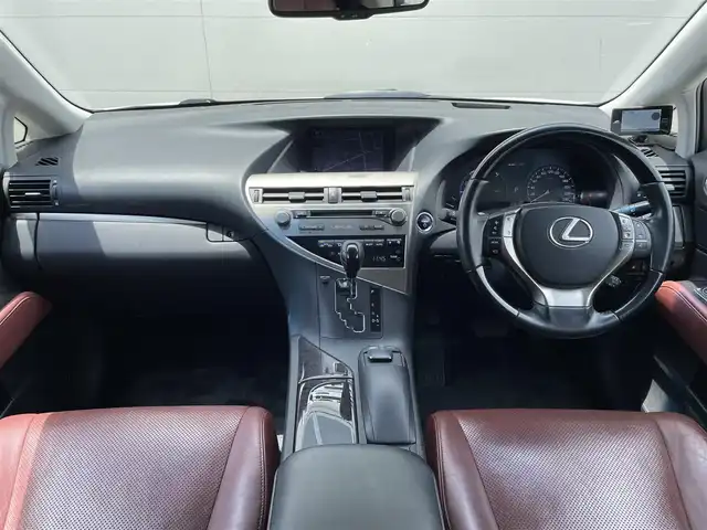 レクサス ＲＸ 450h バージョンL エアサス 茨城県 2014(平26)年 8.8万km ホワイトパールクリスタルシャイン 後期型モデル/革巻きステアリング/ステアリングスイッチ/LEDヘッドライト/ルーフレール/レザーシート/シートベンチレーション/シートヒーター/メモリーシート/パワーバックドア/リアエンタメ/サンルーフ