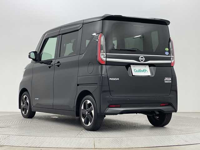 日産 ルークス ハイウェイスター X 新潟県 2020(令2)年 3.1万km ブラック 禁煙車/純正CD/AUX/片側パワースライドドア/エマージェンシーブレーキ/コーナーセンサー/アラウンドビューモニター/スマートキー×２/LEDヘッドライト/オートライト/プッシュスタート/電動格納式ミラー/オートエアコン