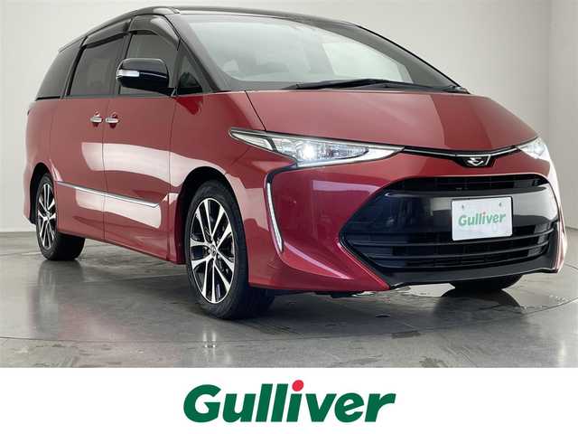 トヨタ エスティマ アエラス プレミアム 千葉県 2017(平29)年 6.4万km ブラック/レッドマイカメタリック 2トーン セーフティセンス/　・プリクラッシュセーフティシステム/　・レーンディパーチャーアラート/　・オートマチックハイビーム/純正１０型ナビ/両側パワースライドドア/禁煙/パワーシート/黒ハーフレザー/フルセグＴＶ/ＤＶＤ/バックカメラ/ＥＴＣ　/ＬＥＤヘッドライト（オートライト）　/スマートキー　/純正18インチアルミホイール