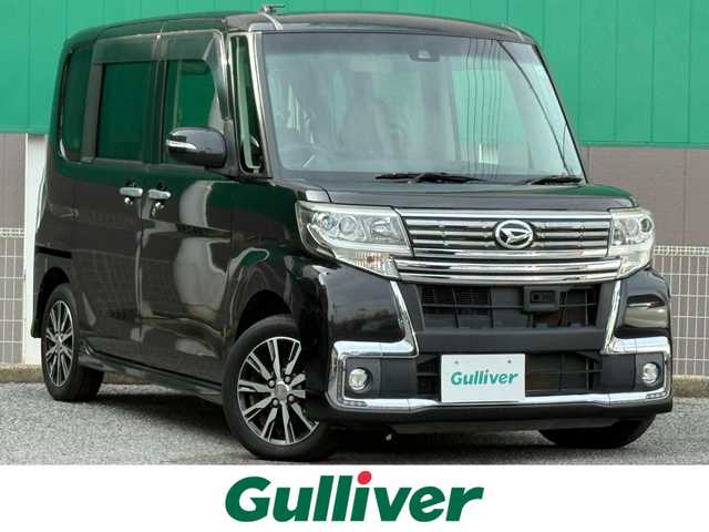 ダイハツ タント カスタム X トップED SAⅡ 千葉県 2016(平28)年 5.9万km ブラックマイカメタリック ケンウッドメモリナビ/フルセグ/レーンアシスト/衝突軽減ブレーキ/リアモニター/バックカメラ/片側パワースライド/ETC/純正アルミ/ハーフレザー/LEDライト