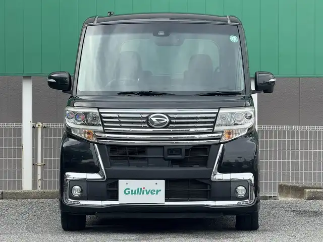 ダイハツ タント カスタム X トップED SAⅡ 千葉県 2016(平28)年 5.9万km ブラックマイカメタリック ケンウッドメモリナビ/フルセグ/レーンアシスト/衝突軽減ブレーキ/リアモニター/バックカメラ/片側パワースライド/ETC/純正アルミ/ハーフレザー/LEDライト