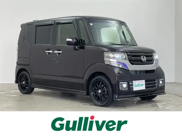 ホンダ Ｎ ＢＯＸ カスタムGターボSSブラックスタイル 埼玉県 2017(平29)年 7.3万km プレミアムベルベットパープル・パール ホンダセンシング　社外８インチナビ　フリップダウンモニター　バックカメラ　ビルトインＥＴＣ　ドライブレコーダー　クルーズコントロール　シートヒーター　社外アルミホイール　オートライト　ＨＩＤライト
