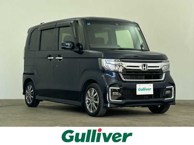 ホンダ Ｎ ＢＯＸ カスタム L 千葉県 2021(令3)年 2.2万km ミッドナイトブルービームM 禁煙車/純正7型ナビ（VXM-214VFi）/AM＆FM＆Bluetooth＆フルセグTV＆CD＆DVD/両側電動スライドドア　/レーダークルーズコントロール　/ホンダセンシング　/衝突軽減ブレーキ /LEDヘッドライト（オートライト機能付）/ビルトインETC　/シートヒーター/ヘッドライトレベライザー　/レーンアシスト　/USBポート/電動格納サイドミラー/ISOFIX/純正フロアマット/純正ドアバイザー/バックカメラ/アイドリングストップ/ウィンカーミラー/プッシュスタート