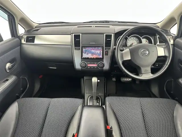 日産 ティーダ 15M SV +プラズマ 愛知県 2012(平24)年 7.8万km ビターショコラ 純正ナビ　/（フルセグ/BT/CD/DVD）　/15インチTiradoアルミホイール　/純正アルミ付きサマータイヤ有り/ドライブレコーダー　/ビルトインETC　/純正フロアマット　/LEDライト　/ハーフレザーシート　/オートライト　/ABS