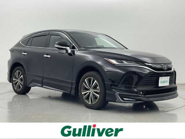 トヨタ ハリアー G 熊本県 2023(令5)年 3.5万km ブラック 純正12.3インチナビ（ＡｐｐｌＣａｒＰｌａｙ・ＡｎｄｒｏｉｄＡｕｔｏ・ＵＳＢ・ＢＴ・フルセグ）/デジタルインナーミラー録画機能付き　/バックカメラ　/ビルトインETC2.0　/モデリスタエアロ（Ｆ・Ｓ・Ｒ）/運転席パワーシート/パワーバックドア/トヨタセーフティーセンス/・プリクラッシュセーフティ/・レーンキープアシスト/・ロードサインアシスト/・駐車時支援パーキングサポートシステム/・アダブティブクルーズコントロール/・オートハイビーム/横滑り防止/電動パーキングブレーキ/ブレーキホールド/ハーフレザーシート/社外フロアマット/純正１８インチAW/オートライト/LEDヘッドライト/フォグライト/スマートキー/プッシュスタート