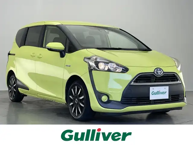 トヨタ シエンタ ハイブリッド G 愛知県 2016(平28)年 8.4万km エアーイエロー 社外７型ナビ　フルセグＴＶ　Ｂｌｕｅｔｏｏｔｈ　バックカメラ　両側パワースライドドア　ドライブレコーダー　トヨタセーフティセンス　衝突軽減　車線逸脱　ＥＴＣ　プッシュスタート　社外１５インチＡＷ　禁煙