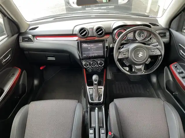 スズキ スイフト スポーツ セーフティPKG 東京都 2019(令1)年 6.3万km スーパーブラックパール 純正８型ナビ　/全周囲カメラ　/前後ドラレコ　/ＥＴＣ　/レーダークルーズ　/ＴＶ　/Ｂｌｕｅｔｏｏｔｈ　/ＣＤ　/ＤＶＤ　/純正フロアマット　/純正サイドバイザー　/衝突軽減システム　/オートライト　/オートエアコン