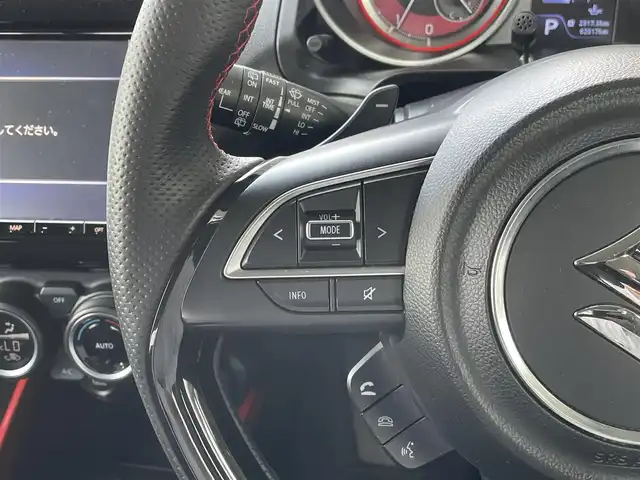 スズキ スイフト スポーツ セーフティPKG 東京都 2019(令1)年 6.3万km スーパーブラックパール 純正８型ナビ　/全周囲カメラ　/前後ドラレコ　/ＥＴＣ　/レーダークルーズ　/ＴＶ　/Ｂｌｕｅｔｏｏｔｈ　/ＣＤ　/ＤＶＤ　/純正フロアマット　/純正サイドバイザー　/衝突軽減システム　/オートライト　/オートエアコン