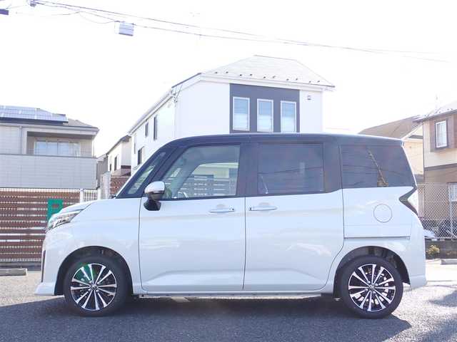 トヨタ ルーミー カスタムG－T 千葉県 2025(令7)年 0.1千km ブラックマイカメタリック/パールホワイト2トーン 登録済未使用車/ブラック&パールホワイト３/コンフォートパッケージ/純正9インチディスプレイオーディオ/・フルセグTV/Bluetooth/パノラミックビューモニター/バックカメラ/両側パワースライドドア/プッシュスタート/スマートキー2本/前席シートヒーター/スマートアシスト/・衝突警報機能/・衝突回避支援ブレーキ機能/・ブレーキ制御付誤発進抑制機能/・車線逸脱警報機能/・路側逸脱警報機能/・先行車発進お知らせ機能/・標識認識機能/・アダプティブクルーズコントロール/純正フロアマット/純正15インチAW/LEDヘッドライト/オートライト/フォグライト/取扱説明書/保証書