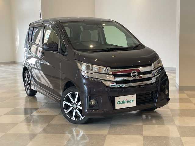 日産 デイズ HWS X プレミアムセレクション 福井県 2018(平30)年 4.6万km プレミアムパープルP 純正7インチSDナビ/フルセグTV/BT/DVD/CD/USB/SD/AUX/アラウンドビューモニター/衝突回避支援ブレーキ/ハーフレザーシート/オートライト/オートハイビーム/HIDヘッドライト/純正15アルミホイール/プッシュスタート/スマートキー/純正フロアマット/ステアリングスイッチ/アイドリングストップ