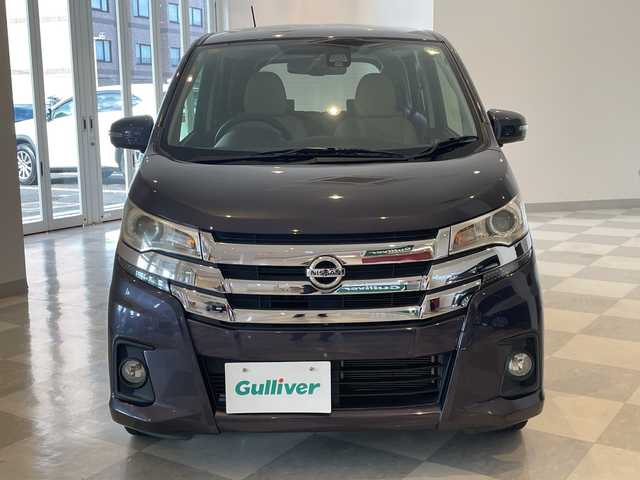 日産 デイズ HWS X プレミアムセレクション 福井県 2018(平30)年 4.6万km プレミアムパープルP 純正7インチSDナビ/フルセグTV/BT/DVD/CD/USB/SD/AUX/アラウンドビューモニター/衝突回避支援ブレーキ/ハーフレザーシート/オートライト/オートハイビーム/HIDヘッドライト/純正15アルミホイール/プッシュスタート/スマートキー/純正フロアマット/ステアリングスイッチ/アイドリングストップ