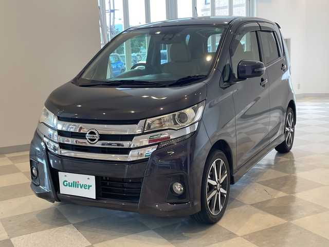 日産 デイズ HWS X プレミアムセレクション 福井県 2018(平30)年 4.6万km プレミアムパープルP 純正7インチSDナビ/フルセグTV/BT/DVD/CD/USB/SD/AUX/アラウンドビューモニター/衝突回避支援ブレーキ/ハーフレザーシート/オートライト/オートハイビーム/HIDヘッドライト/純正15アルミホイール/プッシュスタート/スマートキー/純正フロアマット/ステアリングスイッチ/アイドリングストップ