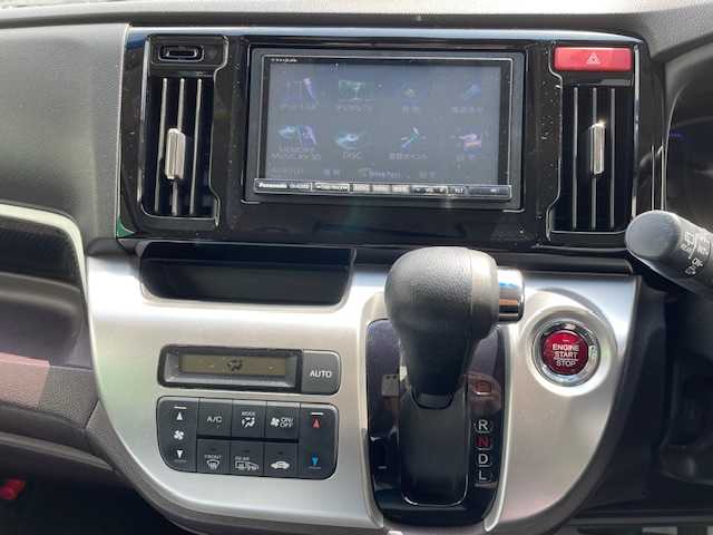 ホンダ Ｎ ＷＧＮ カスタム G Aパッケージ 青森県 2014(平26)年 9.6万km プレミアムホワイトパール 4WD/社外SDナビ・フルセグTV/CD・DVD・SD・Bluetooth/あんしんパッケージ/衝突軽減ブレーキ/サイドカーテンエアバック/横滑り防止機能/クルーズコントロール/合皮コンビシート/ETC/スマートキー/HIDヘッドライト/フォグランプ/純正14インチアルミ