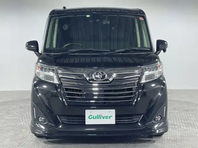 トヨタ ルーミー カスタムG－T 神奈川県 2018(平30)年 4.6万km ブラックマイカメタリック 社外7型ワイドSDナビゲーション【AVIC-CL901】/AM FM BT MSV フルセグ USB/バックカメラ/両側パワースライドドア/リアロールシェード/社外前方ドライブレコーダー/ETC2.0/クルーズコントロール/純正フロントリップ/リアスポイラー/車線逸脱防止機能/TRC/PCS/アイドリングストップ/LEDヘッドライト/フォグランプ/電装格納ミラー/スマートキー