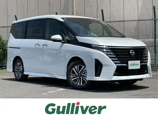 日産 セレナ e－パワー ハイウェイスター V 東京都 2025(令7)年 0.1万km未満 プリズムホワイト 登録済未使用車/純正ナビ/アラウンドビューモニター/デジタルルームミラー/エマージェンシーブレーキ/車線逸脱警報/プロパイロット/ハンズフリーオートスライドドア/ＥＴＣ/ワイヤレス充電器