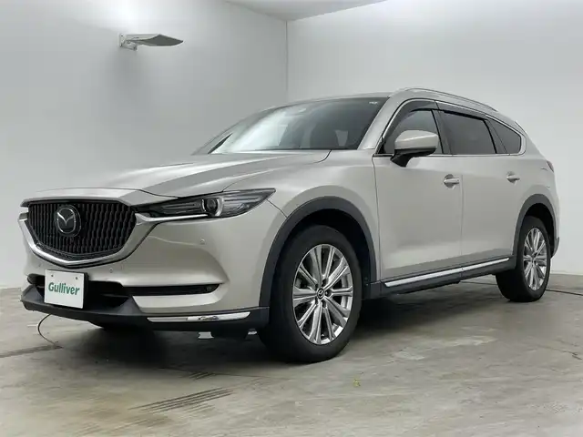 マツダ ＣＸ－８ XD エクスクルーシブモード 岡山県 2021(令3)年 6.9万km プラチナクォーツメタリック サンルーフ/BOSEサウンド/ブラウンレザーシート/純正１０．２５インチナビ/【Bluetooth/フルセグTV/Carplay/USB】/衝突軽減ブレーキ/追従型クルーズコントロール/360°ビューカメラ/オートハイビーム/ＬＥＤヘッドライト＆LEDフォグランプ/ＥＴＣ/前席シートヒーター/前席エアシート/ステアリングヒーター/前席パワーシート/純正フロアマット/オートブレーキホールド/ブラインドスポットモニター/ISOFIX/後席サンシェイド/ステアリングスイッチ/ヘッドアップディスプレイ/チルトステアリング/シートリフター/ウインカーミラー/ドアバイザー