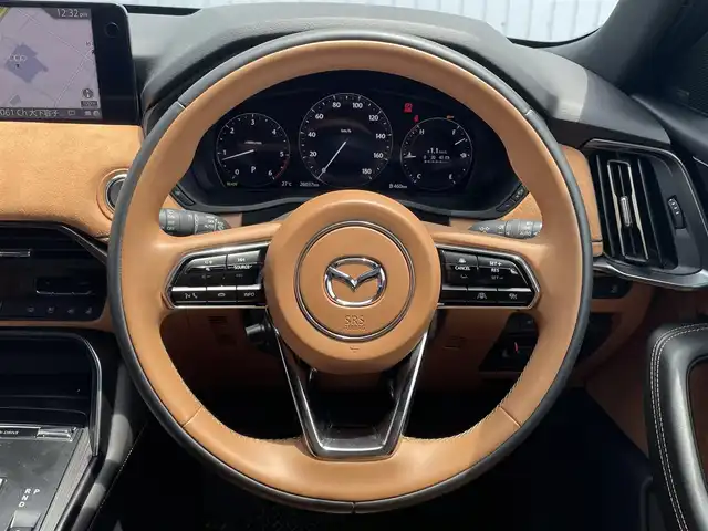 マツダ ＣＸ－６０ XD HV プレミアムスポーツ 滋賀県 2023(令5)年 2.7万km ディープクリスタルブルーマイカ 純正ナビ/（Ｂｌｕｅｔｏｏｔｈ　フルセグ　ＨＤＭＩ）/全方位カメラ/ＥＴＣ/追従クルコン/ＢＳＭ/衝突軽減ブレーキ/レーンキープ/テレスコピックステアリング　/半茶革シート/パワーシート/シートヒーター/エアシート/後両サイドシートヒーター/ステアリングヒーター/前後ドラレコ/パワーバックドア/ＢＯＳＥスピーカー/LEDヘッドライト/フォグライト