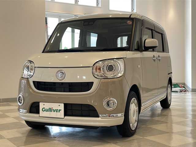ダイハツ ムーヴ キャンバス G ブラックインテリア リミテッド SAⅢ 福井県 2018(平30)年 1.4万km パールホワイトⅢ/ナチュラルベージュマイカメタリック 2トーン 純正8インチSDナビ/フルセグTV/アラウンドビューモニター/スマートアシスト/プリクラッシュセーフティー/両側パワースライドドア/LEDヘッドライト/オートライト/オートハイビーム/ワンオーナー/プッシュスタート/スマートキー/純正フロアマット/ステアリングスイッチ