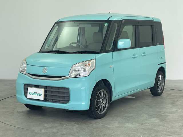 スズキ スペーシア X 三重県 2015(平27)年 7.2万km フレンチミントPM 社外ＣＤオーディオ/ETC/ステアリングリモコン連動/前席シートヒーター/両側パワースライドドア/社外14インチアルミホイール/アイドリングストップ/スマートキー/スペアキー/フロアマット