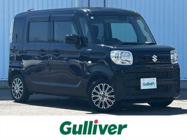 スズキ スペーシア HYBRID G 愛媛県 2019(平31)年 5.1万km ブルーイッシュブラックパール3 コーナーセンサー/ETC/Bluetooth/CD/Blu-ray/DVD/フルセグTV/前方ドラレコ/両側スライド/ベンチシート/社外アルミホイール/オートライト/レーンキープアシスト/スマートキー/スペアキー/アイドリングストップ/パワーステアリング/パワーウィンドウ