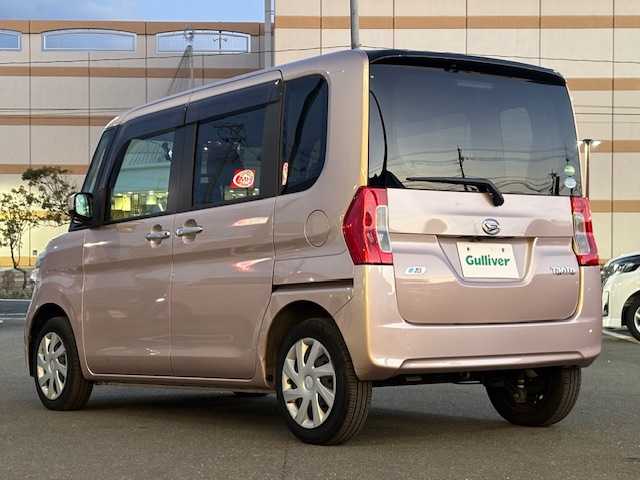 ダイハツ タント X ターボ SA 宮城県 2014(平26)年 3.6万km ライトローズマイカメタリック 登録時走行距離３５５３９ｋｍ/プッシュスタート/パワーステアリング/パワーウインドウ/スマートキー/AAC/バックカメラ/衝突軽減ブレーキ/横滑り防止/片側パワースライドドア/電動格納ミラー/ステアリングリモコン/ヘッドライトレベライザー/純正ドアバイザー/純正フロアマット/ハロゲンヘッドライト/フォグランプ/純正スチールホイール/純正ホイールキャップ/タイヤ【ヨコハマ　Es32】２３年製