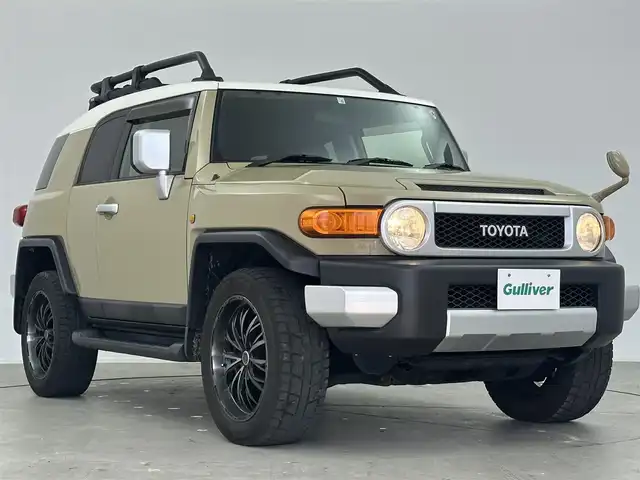 トヨタ ＦＪクルーザー カラーパッケージ 愛知県 2012(平24)年 15万km ベージュ 純正ナビ　/（フルセグ/BT/CD/DVD） /クルーズコントロール　/バックモニター　/コーナーセンサー　/社外AW　/ETC　/電動格納ミラー　/スペアタイヤ有