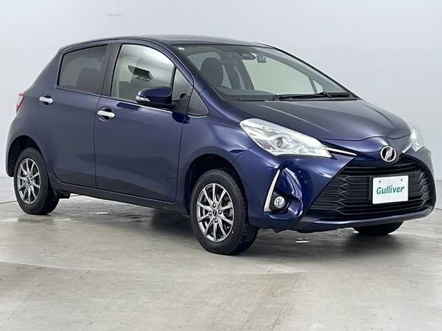 トヨタ ヴィッツ F セーフティーエディションⅢ 道央・札幌 2019(平31)年 8.3万km ダークブルーマイカ ・4WD/・寒冷地仕様/・純正ナビ（TV＆CD＆SD＆BT）/・バックカメラ/・衝突被害軽減ブレーキ/・クリアランスソナー/・先行車発進告知/・車線逸脱警報システム/・オートマチックハイビーム/・社外前後ドライブレコーダー/・オートライト/・LEDヘッドライト/・スマートキー/・スペアキー/・純正エンジンスターター/・積込社外AW付サマータイヤ