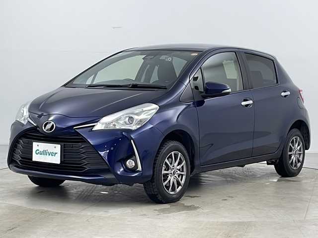 トヨタ ヴィッツ F セーフティーエディションⅢ 道央・札幌 2019(平31)年 8.3万km ダークブルーマイカ ・4WD/・寒冷地仕様/・純正ナビ（TV＆CD＆SD＆BT）/・バックカメラ/・衝突被害軽減ブレーキ/・クリアランスソナー/・先行車発進告知/・車線逸脱警報システム/・オートマチックハイビーム/・社外前後ドライブレコーダー/・オートライト/・LEDヘッドライト/・スマートキー/・スペアキー/・純正エンジンスターター/・積込社外AW付サマータイヤ