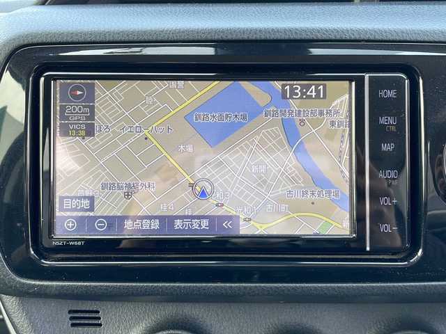 トヨタ ヴィッツ F セーフティーエディションⅢ 道東・釧路十勝 2019(平31)年 8.3万km ダークブルーマイカ 4WD/寒冷地仕様/純正ナビ NSZT-W68T/　（TV＆CD＆SD＆BT）/バックカメラ/プリクラッシュセーフティ/クリアランスソナー/先行車発進告知/車線逸脱警報システム/オートマチックハイビーム/横滑り防止装置/社外前後ドライブレコーダー/オートライト/LEDヘッドライト/スマートキー/スペアキー/純正エンジンスターター/積込社外AW付サマータイヤ