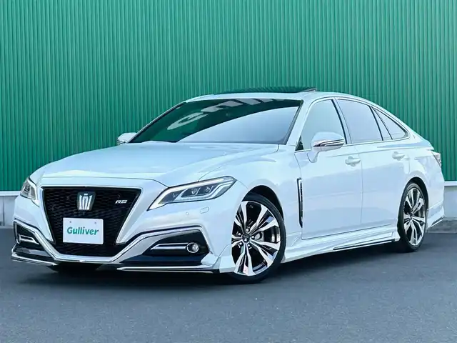 トヨタ クラウン ハイブリッド RS アドバンス 宮城県 2021(令3)年 2.6万km プレシャスホワイトパール セーフティパッケージプラス/・デジタルインナーミラー/・パーキングサポートブレーキ/リアカメラディテクション/・パノラミックビューモニター/ムーンルーフ/＝＝＝/モデリスタエアロ（F/S/R）/モデリスタマフラー/モデリスタ19インチAW/モデリスタミラーガーニッシュ/フェンダーガーニッシュ/セーフティセンス/・プリクラッシュセーフティ/・レーントレーシングアシスト/・レーダークルーズコントロール/・アダプティブハイビームシステム/・ロードサインアシスト/・先行車発進告知機能/・ドライバー異常時対応システム/ブラインドスポットモニター/リアクロストラフィックオートブレーキ/リアクロストラフィックアラート/ヘッドアップディスプレイ/純正12.3インチナビ/・CD/DVD/・Bluetooth/・フルセグTV/ビルトインETC2.0/ドライブレコーダー/レザーシート/シートヒーター/ベンチレーション/パワーシート/ステアリングヒーター/パドルシフト/電動パーキングブレーキ/ブレーキホールド/LEDヘッドライト/シーケンシャルターンランプ