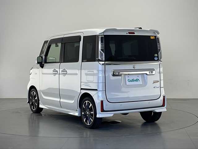 スズキ スペーシア カスタム HYBRID XS ターボ 長野県 2020(令2)年 4.3万km ピュアホワイトP スズキレーダーサポート/純正8インチナビ（フルセグ/DVD/CD/BT）/バックカメラ/両側パワースライド/リアサーキュレーター/ETC/社外エンジンスターター/前後ドライブレコーダー/純正15インチAW/リアサンシェード/LEDヘットライト/LEDフォグランプ/オートライト/リアコーナーセンサー/純正フロアマット/スペアーキー/車両取扱説明書/保証書