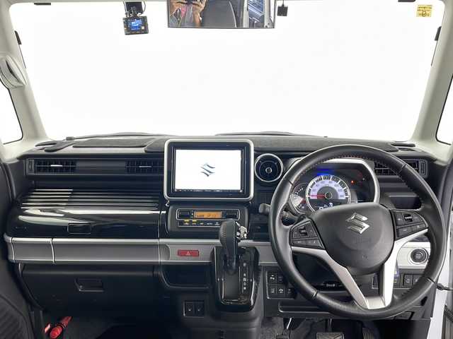 スズキ スペーシア カスタム HYBRID XS ターボ 岐阜県 2020(令2)年 4.3万km ピュアホワイトP スズキレーダーサポート/純正8インチナビ（フルセグ/DVD/CD/BT）/両側パワースライドドア/シートヒーター/バックカメラ/リアサーキュレーター/ETC/社外エンジンスターター/前後ドライブレコーダー/純正15インチAW/リアサンシェード/LEDヘットライト/LEDフォグランプ/オートライト/リアコーナーセンサー/純正フロアマット/スペアキー/車両取扱説明書/保証書