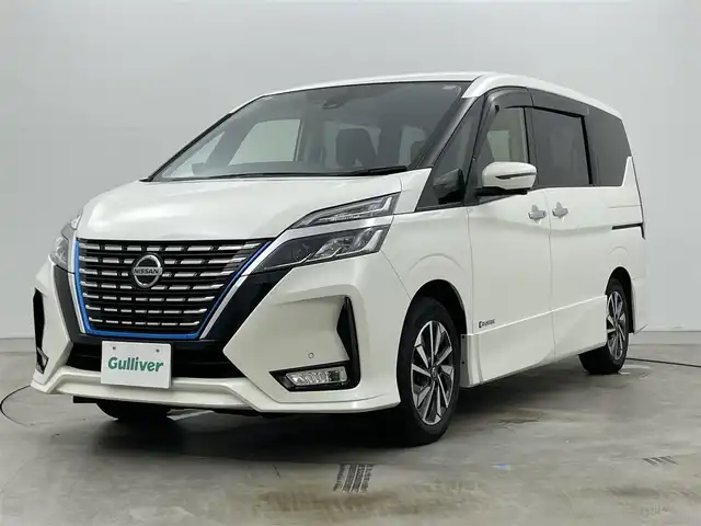 日産 セレナ e－パワー ハイウェイスター V 岡山県 2020(令2)年 4.6万km ブリリアントホワイトパール 福祉車両/・セカンドスライドアップシート/純正10インチナビ/・MM519D-L/（CD/DVD/TV/BT/Carplay)/純正11インチフリップダウンモニター/全方位カメラ/パーキングアシスト/両側パワースライドドア/プロパイロット/純正前後ドライブレコーダー/LEDヘッドライト/オートライト/ハンドルヒーター/シートヒーター/ETC