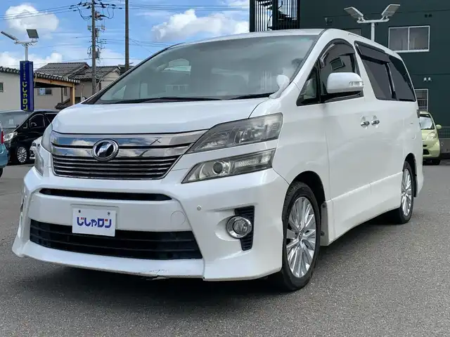 トヨタ ヴェルファイア 2．4Z 福井県 2012(平24)年 11.3万km ホワイトパールクリスタルシャイン (株)IDOMが運営する【じしゃロン福井店】の自社ローン対象車両になります。こちらは現金またはオートローンご利用時の価格です。自社ローンご希望の方は別途その旨お申付け下さい/純正ナビ（CD・DVD・BT接続可）/フルセグテレビ/バックカメラ/ETC/両側パワースライドドア/フリップダウンモニター/コーナーセンサー/HID