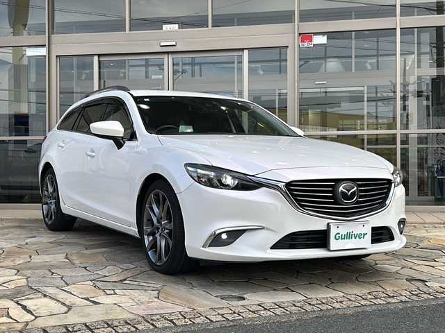 マツダ アテンザ ワゴン XD Lパッケージ 静岡県 2015(平27)年 5.4万km スノーフレイクホワイトパールマイカ 純正ナビ(フルセグTV・Bluetooth・CD・DVD)/バックカメラ/レーダークルーズコントロール/衝突被害軽減ブレーキ/車線逸脱警報システム/LEDヘッドランプ/オートライト/オートエアコン/パドルシフト/前席パワーシート/シートヒーター/スマートキー/プッシュエンジンスタート