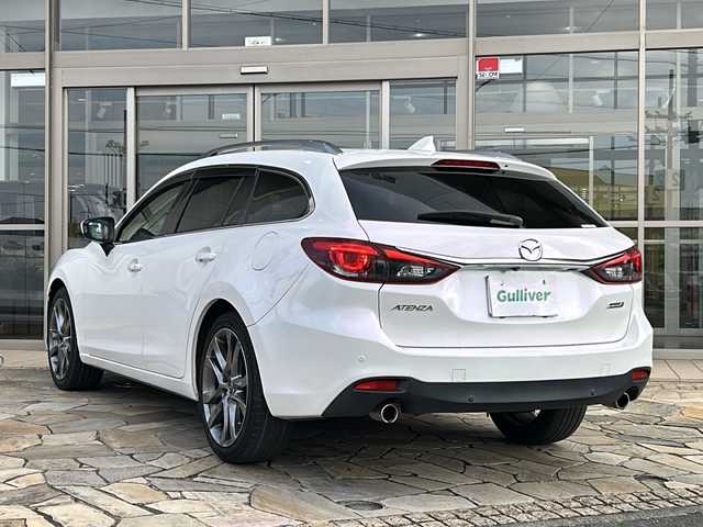 マツダ アテンザ ワゴン XD Lパッケージ 静岡県 2015(平27)年 5.4万km スノーフレイクホワイトパールマイカ 純正ナビ(フルセグTV・Bluetooth・CD・DVD)/バックカメラ/レーダークルーズコントロール/衝突被害軽減ブレーキ/車線逸脱警報システム/LEDヘッドランプ/オートライト/オートエアコン/パドルシフト/前席パワーシート/シートヒーター/スマートキー/プッシュエンジンスタート