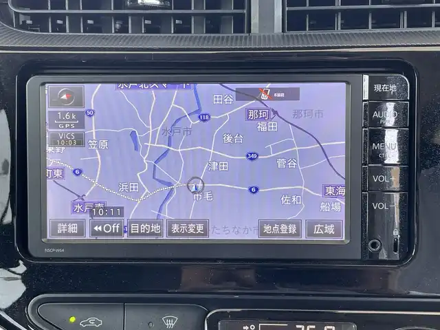 トヨタ アクア S スタイルブラック 茨城県 2018(平30)年 6.4万km ダークブルーマイカ Toyota Safety Sense C/純正SDナビ(NSCP-W64)/・ワンセグYV/CD/BT/バックカメラ/ETC/ステアリングリモコン/オートハイビーム/オートライト/LEDライト/ライトレベライザー/Wエアバッグ/横滑り防止装置/ABS/フロアマット/ウインカーミラー/電動格納ミラー/スマートキー/プッシュスタート/取扱説明書